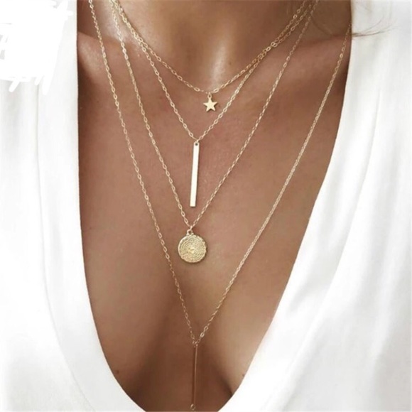 LaBailsBoutique Jewelry - BOHO Multilayer Gold Toned Long Line Necklace